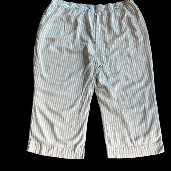 Abercrombie & Fitch Women’s Linen Wide Leg Striped Pants 3XL Coastal Grandma - Picture 2 of 7